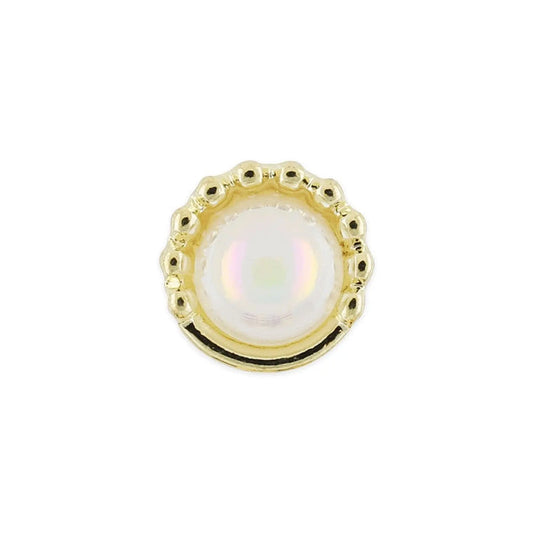 Pot of 10 Charms - Gold Pearl   Naio Nails