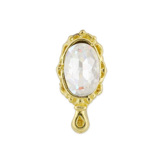Pot of 10 Charms - Ornate Gold & AB Crystal   Naio Nails