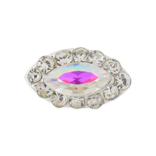 Pot of 10 Charms - Silver AB Marquise   Naio Nails