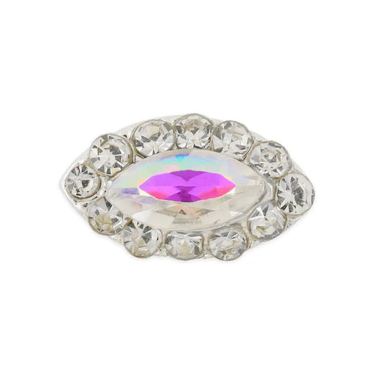Pot of 10 Charms - Silver AB Marquise   Naio Nails