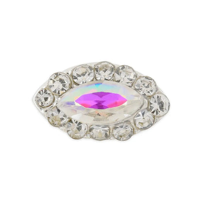 Pot of 10 Charms - Silver AB Marquise   Naio Nails