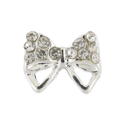 Pot of 10 Charms - Silver Bow   Naio Nails