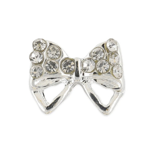 Pot of 10 Charms - Silver Bow   Naio Nails