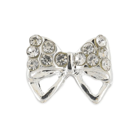 Pot of 10 Charms - Silver Bow   Naio Nails