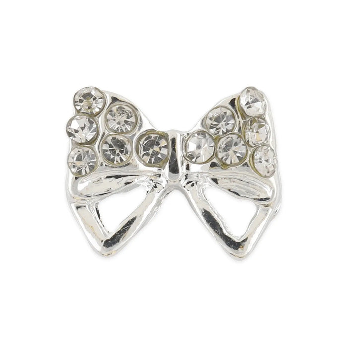 Pot of 10 Charms - Silver Bow   Naio Nails