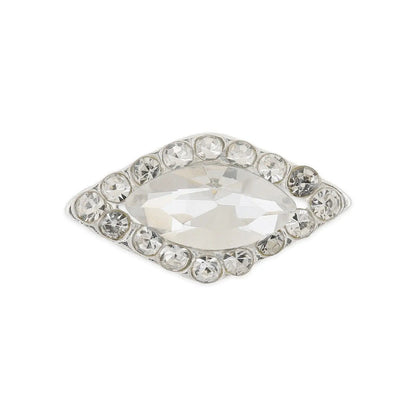Pot of 10 Charms - Silver Diamond Shape & Crystal Marquise   Naio Nails