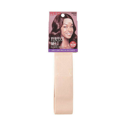RED BEAUTY by KISS premium elastic wig band in beige for secure and comfortable wig fitting