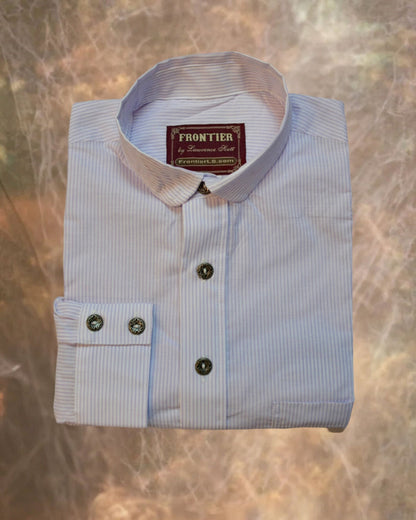 Purple and White Stripe Men's Dakota Shirt