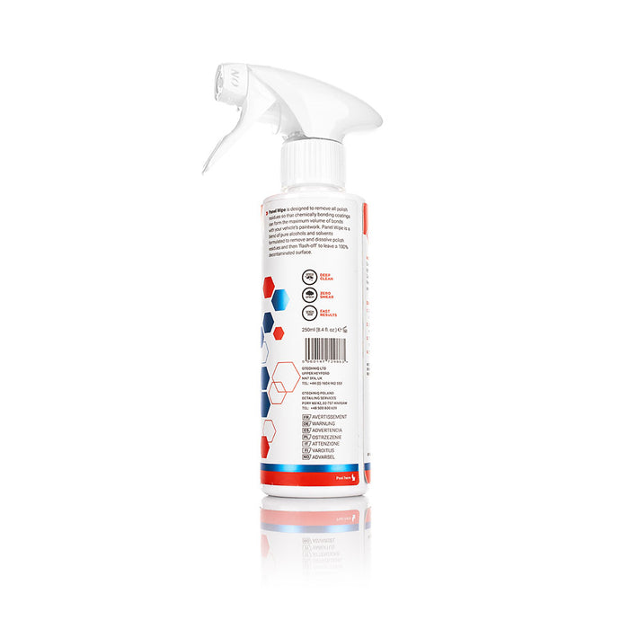 Gtechniq Panel wipe 250mL Bottle barcode View on a white background.