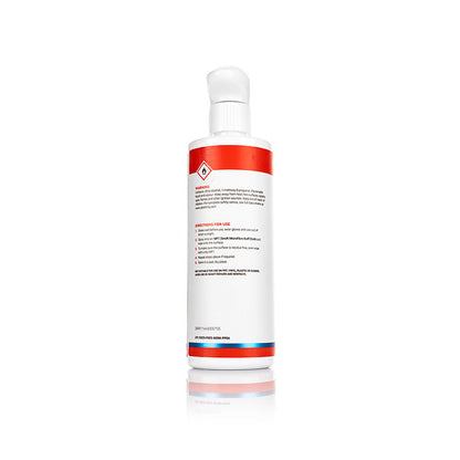 Gtechniq Panel wipe 500mL Bottle back View on a white background.