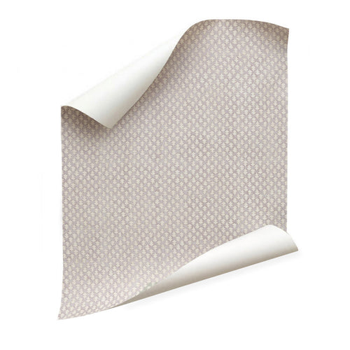 Quinn Wisteria wallpaper in soft lavender geometric pattern, made-to-order in the USA with short lead times