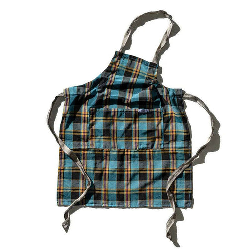 Recycled Cotton Blue Check Apron