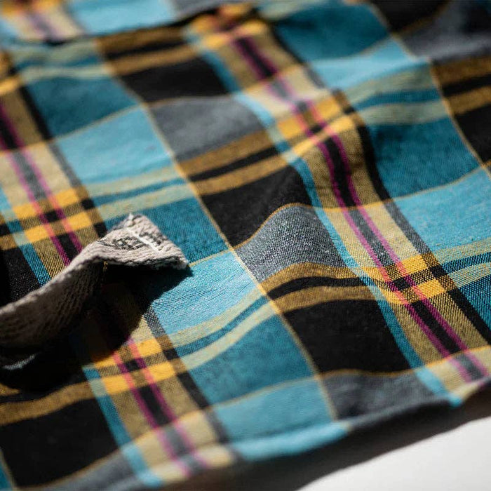 Recycled Cotton Blue Check Apron