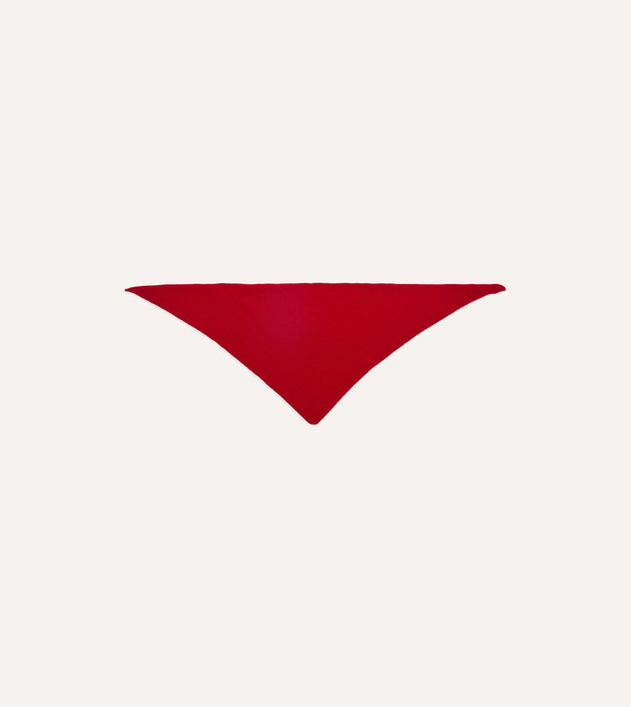 Red Lambswool Triangle Neck Scarf