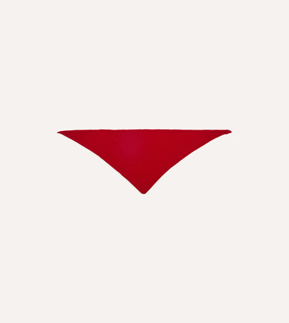 Red Lambswool Triangle Neck Scarf