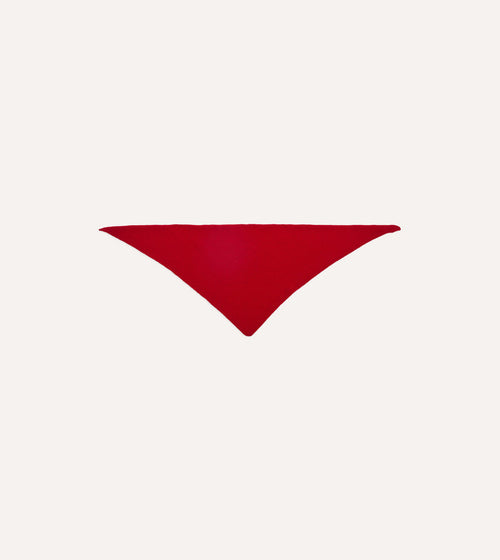 Red Lambswool Triangle Neck Scarf