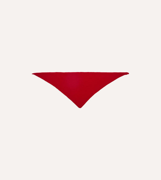 Red Lambswool Triangle Neck Scarf