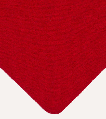 Red Lambswool Triangle Neck Scarf