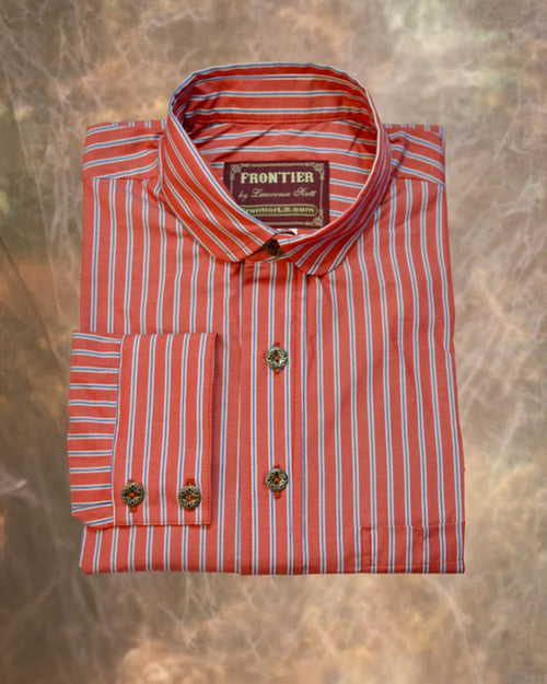 Red with Blue Stripe Men's Dakota Shirt
