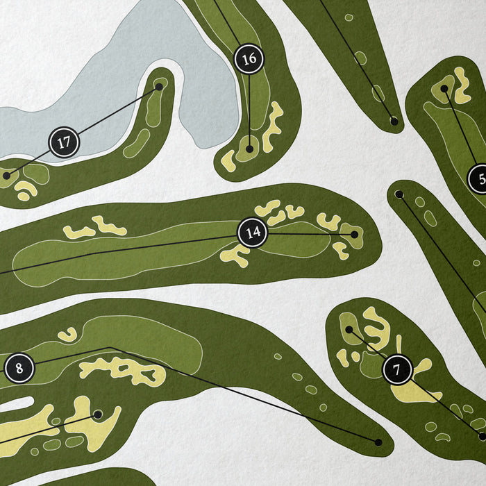 RedStick Golf Club | Golf Course Print | Close+Up
