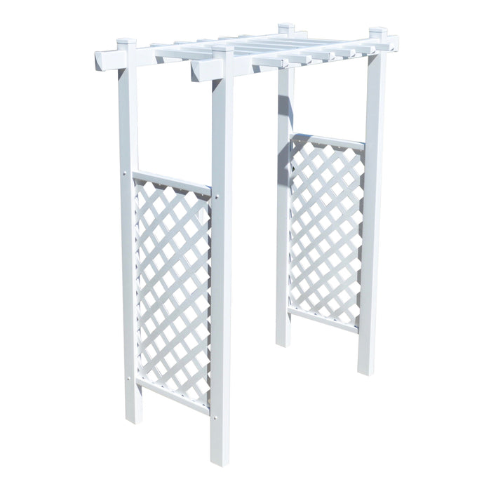 Durasheds Arbors Repackaged Laguna Lattice Vinyl Arbor 55 In W x 42" D