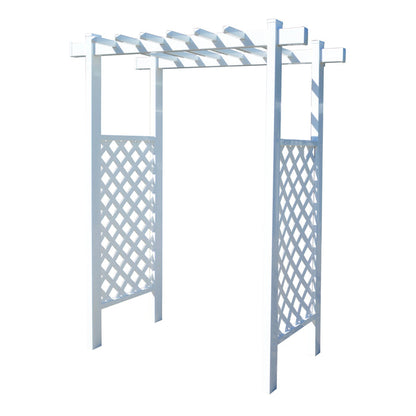 Durasheds Arbors Repackaged Laguna Lattice Vinyl Arbor 55 In W x 42" D