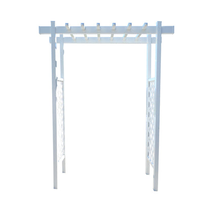 Durasheds Arbors Repackaged Laguna Lattice Vinyl Arbor 55 In W x 42" D
