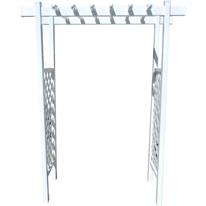 Durasheds Arbors Repackaged Laguna Lattice Vinyl Arbor 55 In W x 42" D