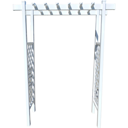 Durasheds Arbors Repackaged Laguna Lattice Vinyl Arbor 55 In W x 42" D