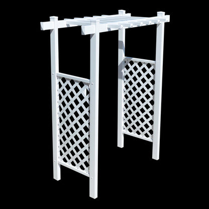 Durasheds Arbors Repackaged Laguna Lattice Vinyl Arbor 55 In W x 42" D