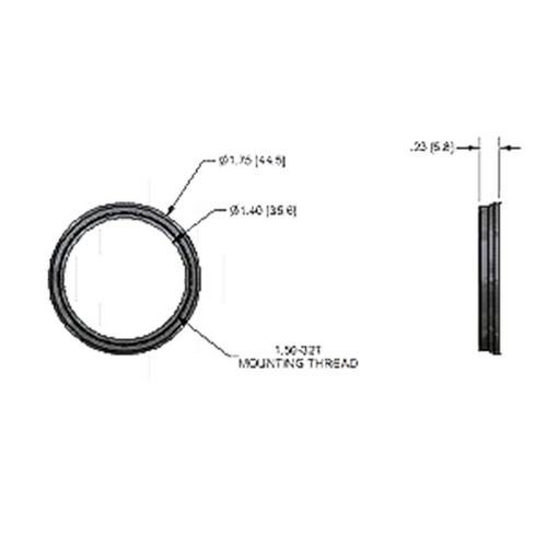 Ring Adapter, SKU Navitar-3-51169, three quarter front view