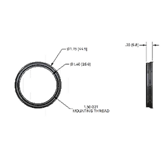 Ring Adapter, SKU Navitar-3-51169, three quarter front view