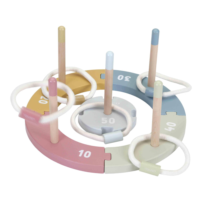 Ringwurfspiel aus Holz – 5 Ringe, ab 3 Jahren