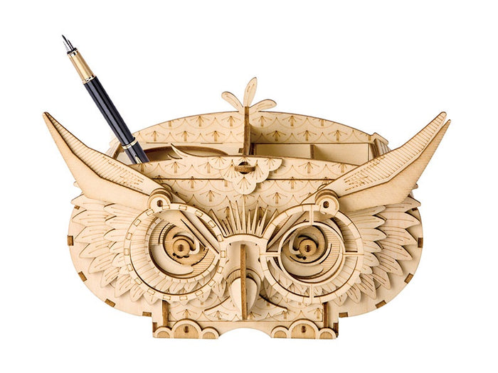 ROETG405  	 Classic 3D Wood Puzzles; Owl  Storage Box