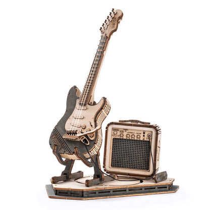 Rokr 3D Diy Wooden Puzzles Electric Guit Model TG605K