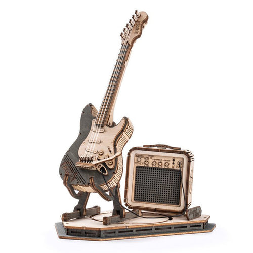 Rokr 3D Diy Wooden Puzzles Electric Guit Model TG605K