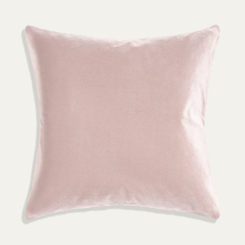 Rose Velvet made-to-order plush velvet cushion in soft pink, crafted in the USA with quick turnaround and quality materials