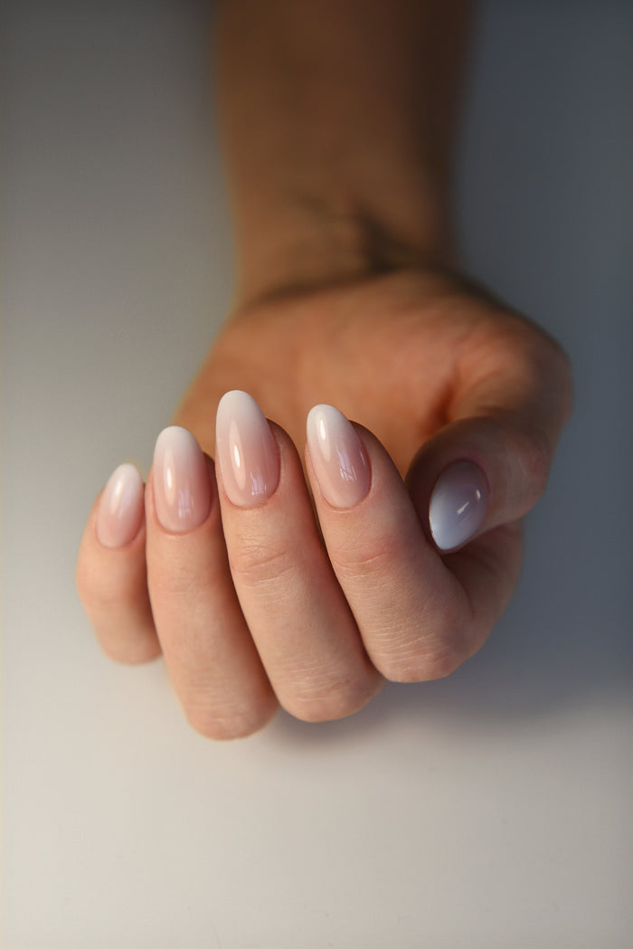 Royal Babyboomer Press-On Nails | Classic Gradient Ombre Gel | Handmade Reusable Luxury Nails | Custom Shape & Length