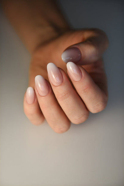 Royal Babyboomer Press-On Nails | Classic Gradient Ombre Gel | Handmade Reusable Luxury Nails | Custom Shape & Length