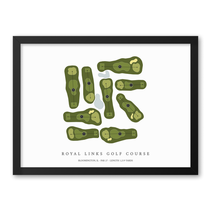 Royal Links Golf Course | Golf Course Print | Black Frame