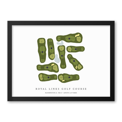 Royal Links Golf Course | Golf Course Print | Black Frame