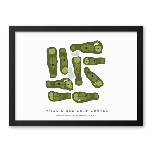Royal Links Golf Course | Golf Course Print | Black Frame