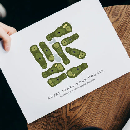 Royal Links Golf Course | Golf Course Print | With Laptop