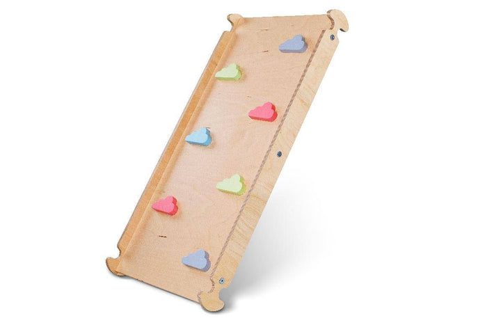 tiSsi 2-in-1 Rutsche mit Kletterwolken Pastell Bunt aus Birkenholz