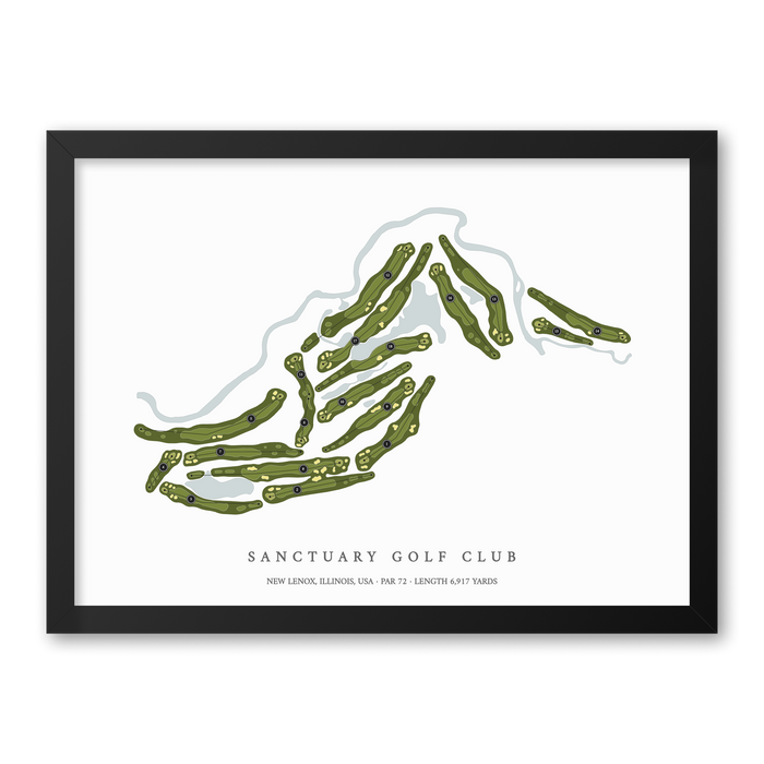 Sanctuary Golf Club | Golf Course Print | Black Frame