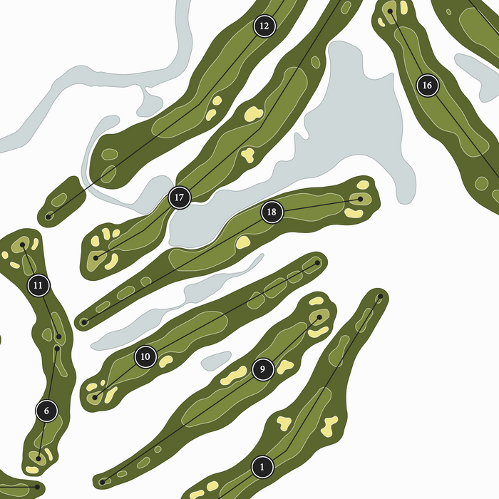 Sanctuary Golf Club | Golf Course Print | Close Up