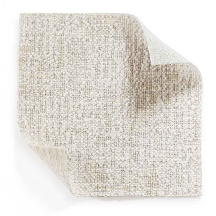 Sand Performance Woven Regina Bed fabric swatch, made to order in the USA with short lead times