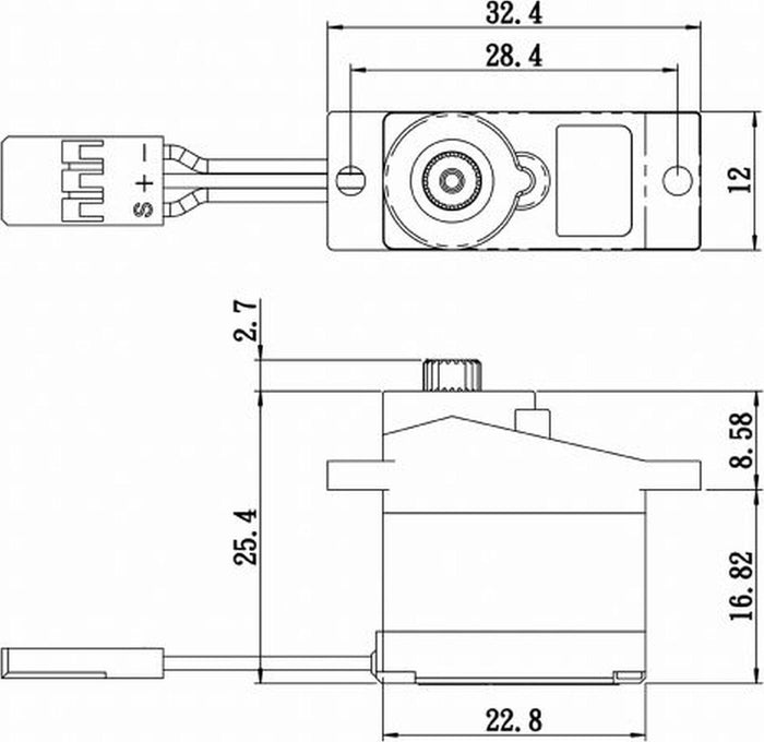 Micro Digital Servo with Soft Start,  0.09sec / 30oz @ 6V