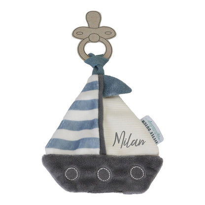 Schnullertuch Sailors Bay – personalisierbar, ab Geburt