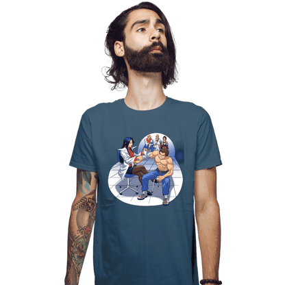 Shirts Fitted Shirts, Mens / Small / Indigo Blue School Brawl